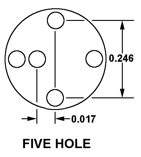 FIVE HOLE style nsn 5999-01-325-1609