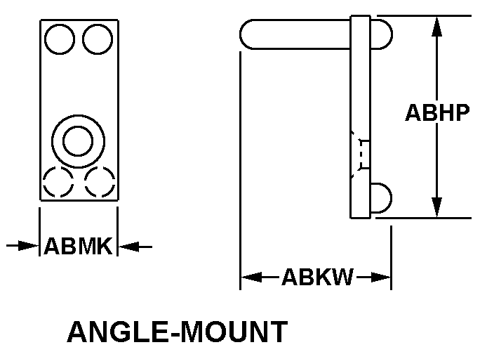 ANGLE-MOUNT style nsn 5999-01-058-5155