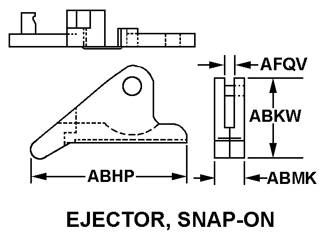 EJECTOR, SNAP-ON style nsn 5998-01-365-9958