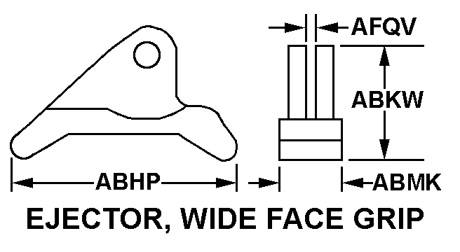 EJECTOR, WIDE FACE GRIP style nsn 5998-01-155-8813