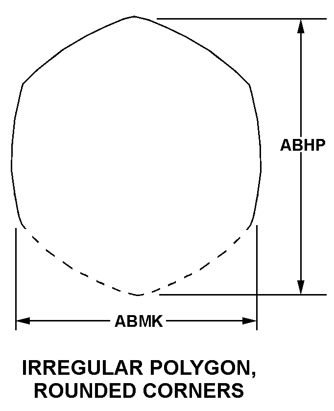 IRREGULAR POLYGON, ROUNDED CORNERS style nsn 5999-01-394-2085