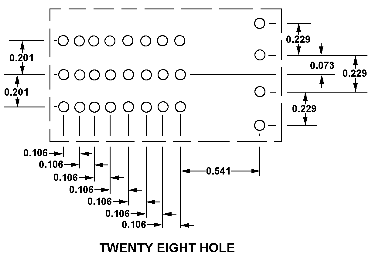 TWENTY EIGHT HOLE style nsn 5999-01-617-7881