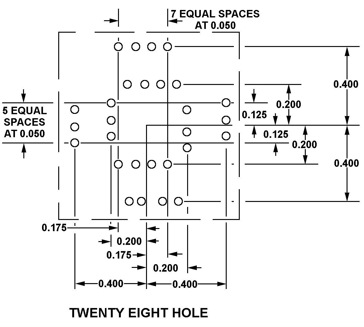 TWENTY EIGHT HOLE style nsn 5999-01-617-7881