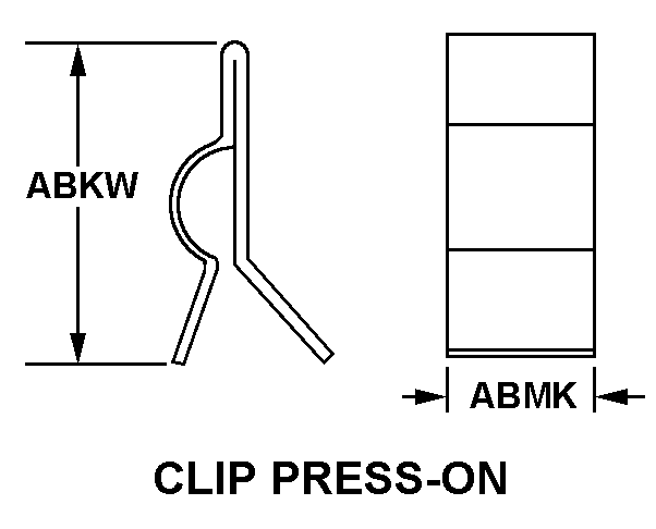 CLIP PRESS-ON style nsn 5999-01-342-8879