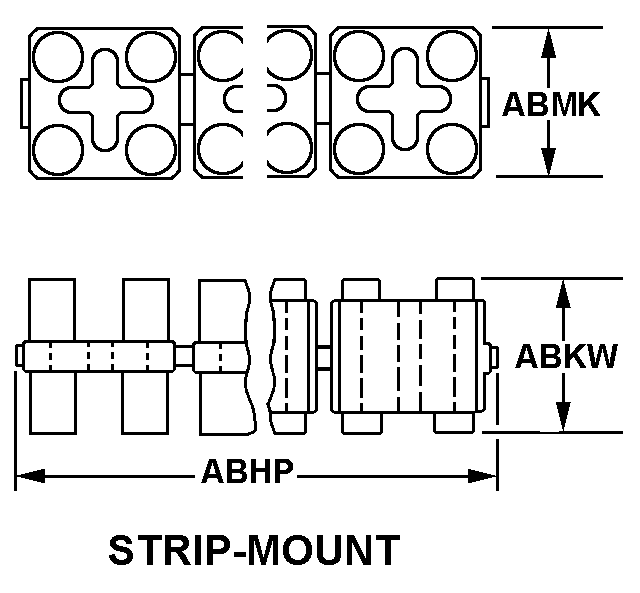 STRIP-MOUNT style nsn 5999-01-334-9702