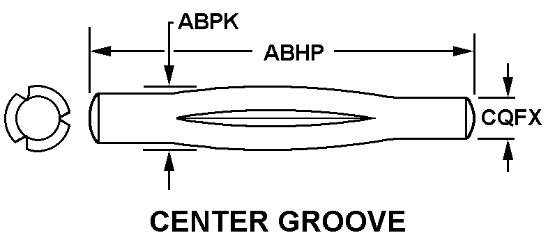 CENTER GROOVE style nsn 5315-00-497-5883