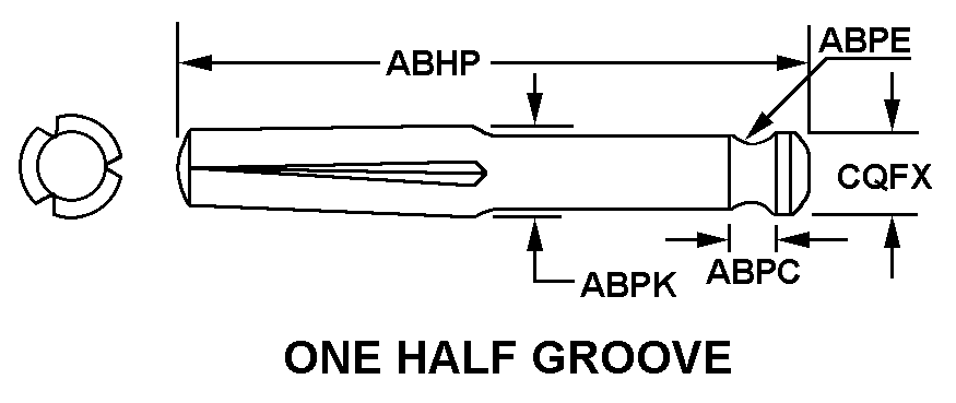 ONE HALF GROOVE style nsn 5315-00-040-9886