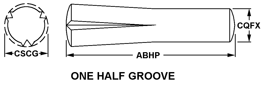 ONE HALF GROOVE style nsn 5315-01-046-0835