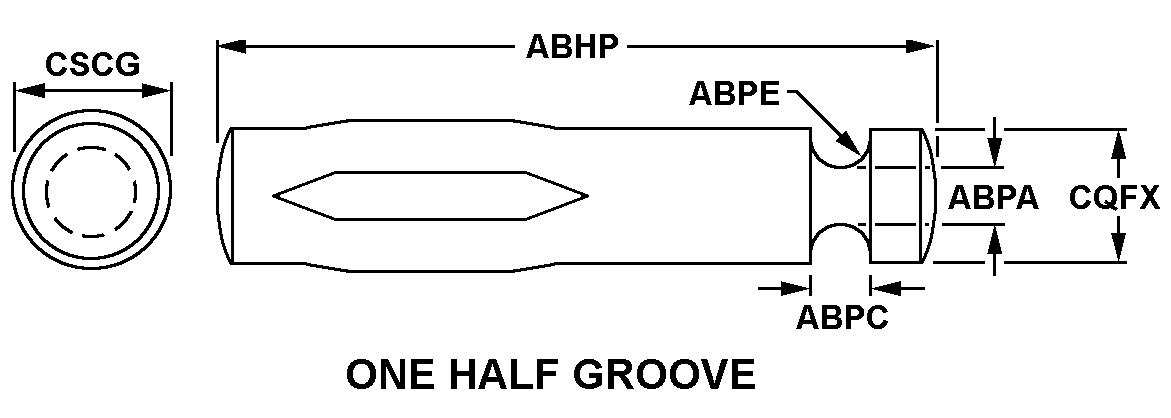 ONE HALF GROOVE style nsn 5315-01-046-0835