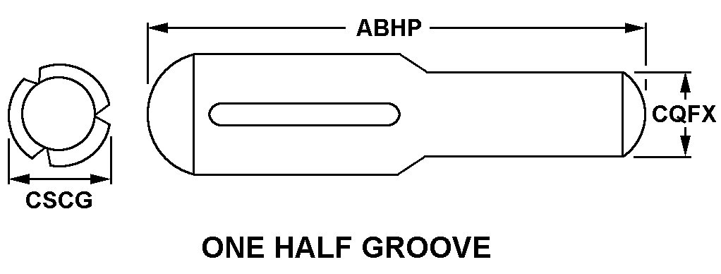 ONE HALF GROOVE style nsn 5315-00-345-2068