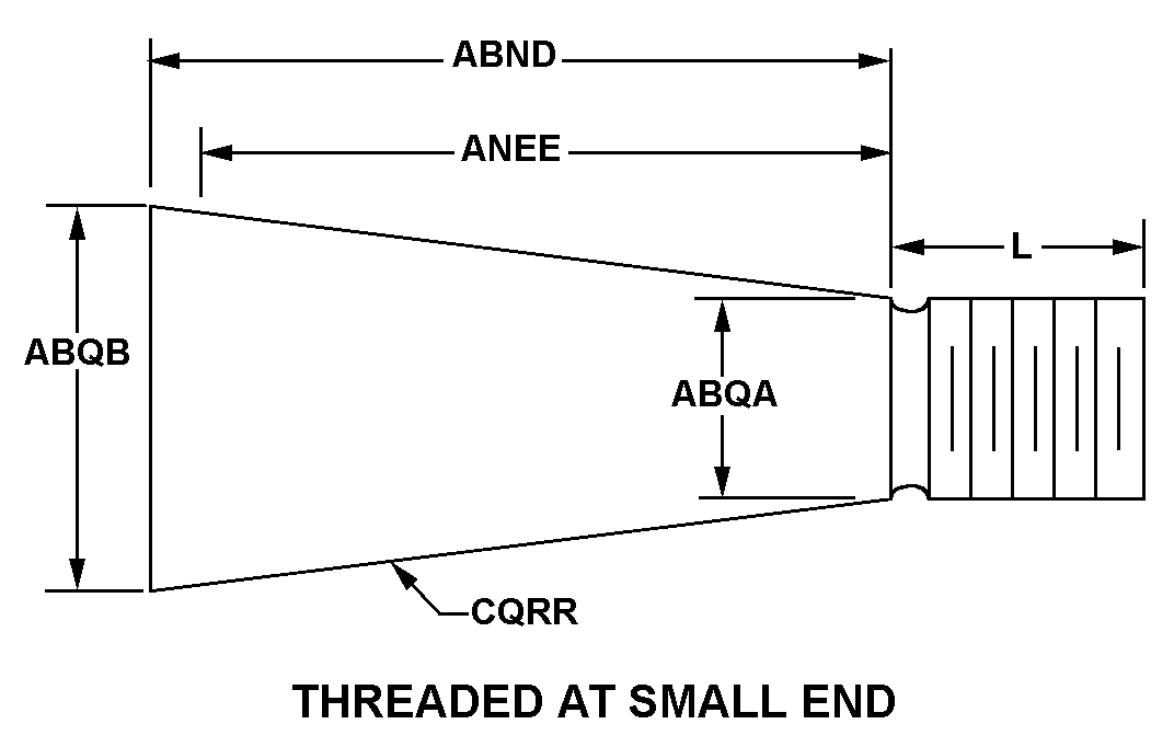 THREADED AT SMALL END style nsn 5315-01-124-0639