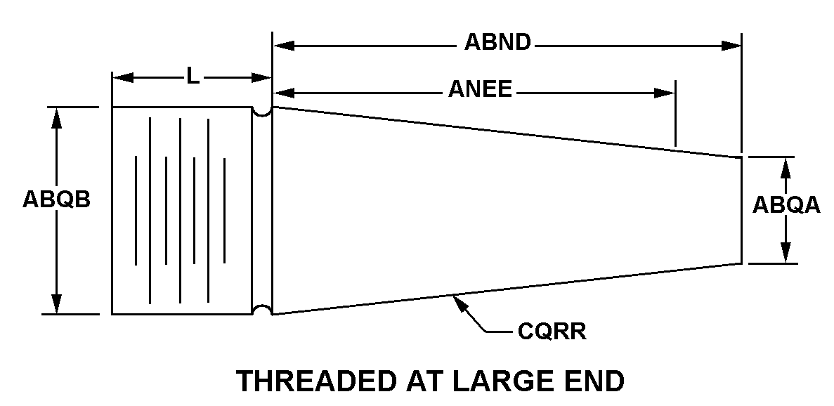 THREADED AT LARGE END style nsn 5315-01-277-1180