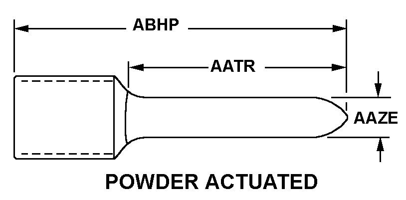 POWDER ACTUATED style nsn 5315-00-341-8845
