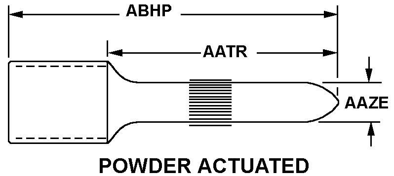 POWDER ACTUATED style nsn 5315-00-664-0629