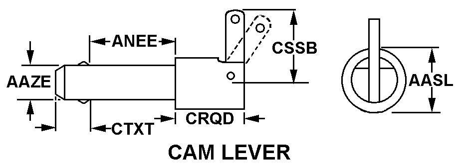 CAM LEVER style nsn 5315-01-339-7349