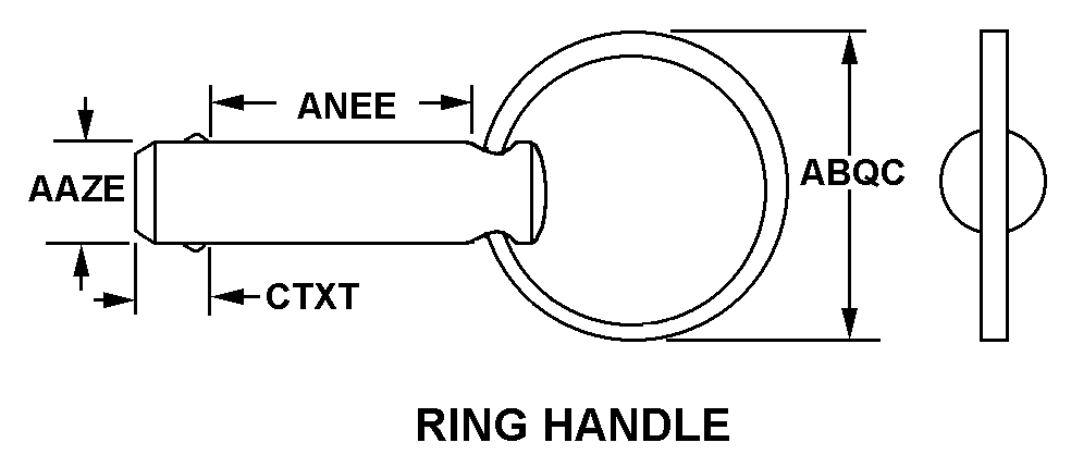 RING HANDLE style nsn 5315-00-606-9869