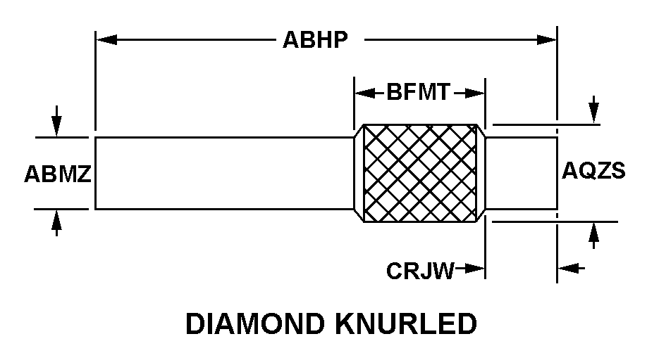 DIAMOND KNURLED style nsn 5315-01-358-9306