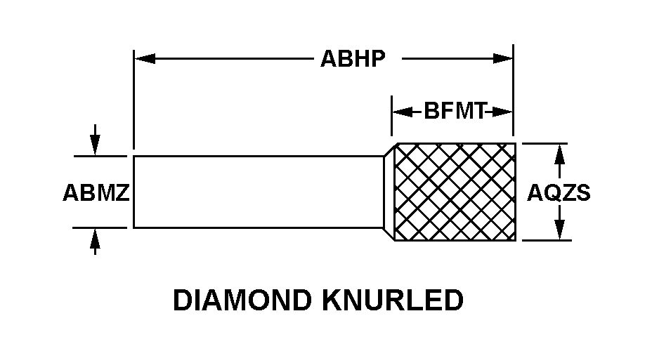DIAMOND KNURLED style nsn 5315-01-123-6092