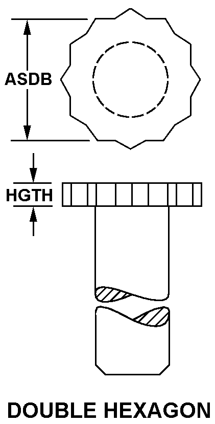 DOUBLE HEXAGON style nsn 5315-01-468-5944