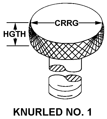 KNURLED NO. 1 style nsn 5315-01-264-1542
