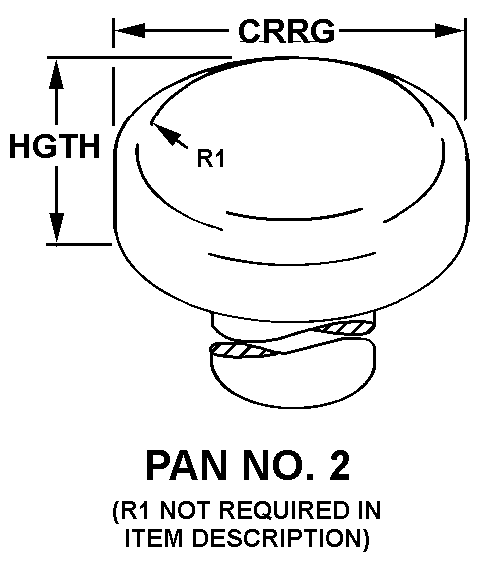 PAN NO. 2 (R1 NOT REQUIRED IN ITEM DESCRIPTION) style nsn 5315-00-063-7412
