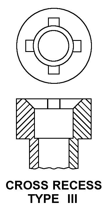 CROSS RECESS TYPE III style nsn 5315-01-209-8226