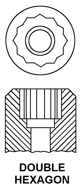 DOUBLE HEXAGON style nsn 5315-00-292-7249