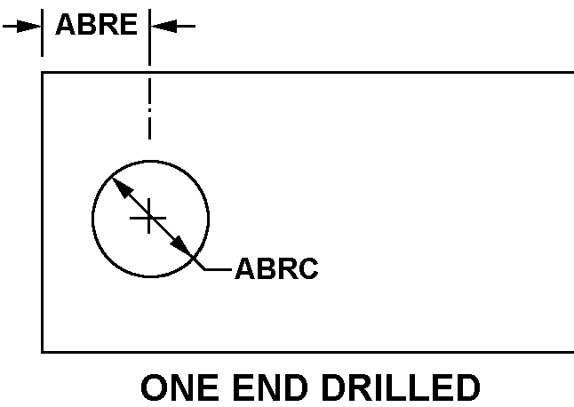 ONE END DRILLED style nsn 5315-01-114-0030