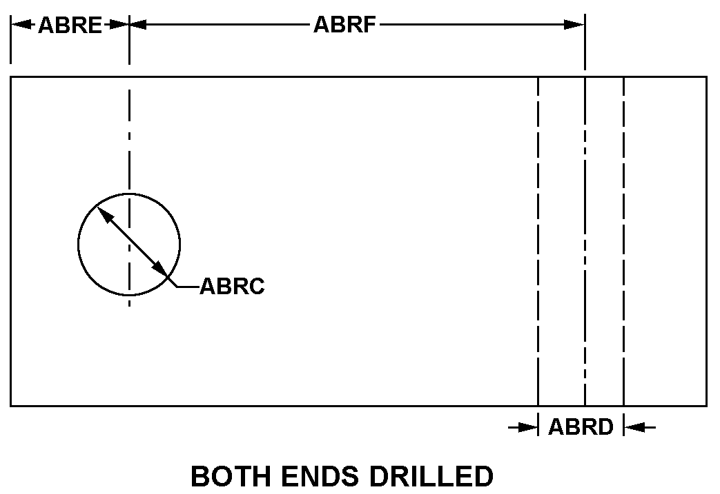 BOTH ENDS DRILLED style nsn 5315-01-353-9622