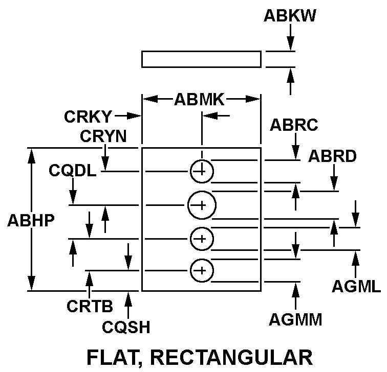 FLAT, RECTANGULAR style nsn 5970-00-817-7595