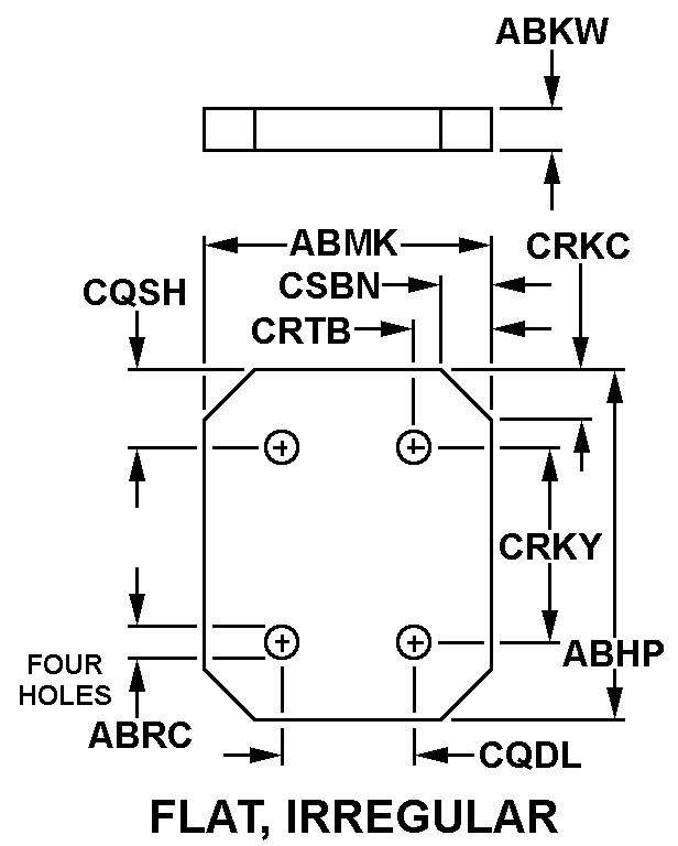FLAT, IRREGULAR style nsn 5970-00-825-1264