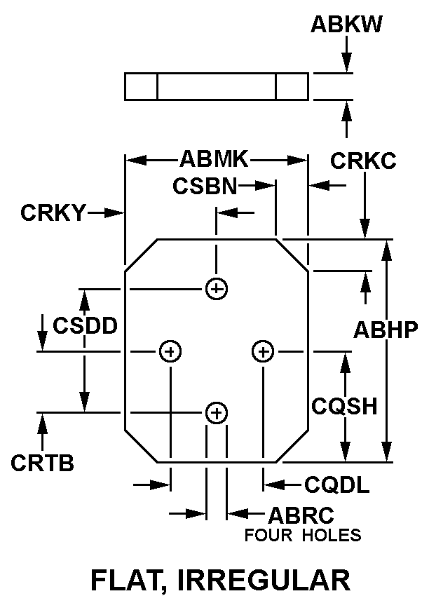 FLAT, IRREGULAR style nsn 5970-00-825-1264