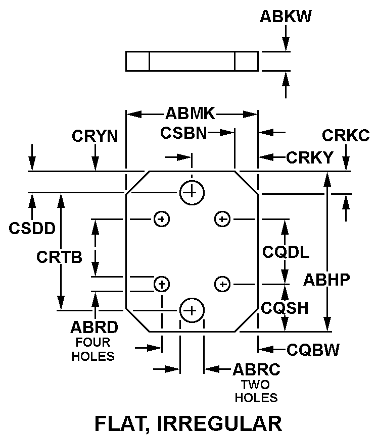 FLAT, IRREGULAR style nsn 5970-00-825-1264