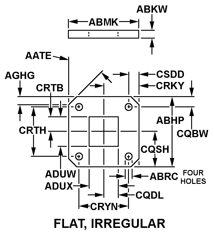 FLAT, IRREGULAR style nsn 5970-00-825-1264