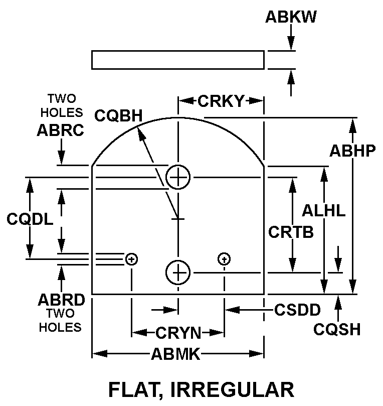 FLAT, IRREGULAR style nsn 5970-00-825-1264