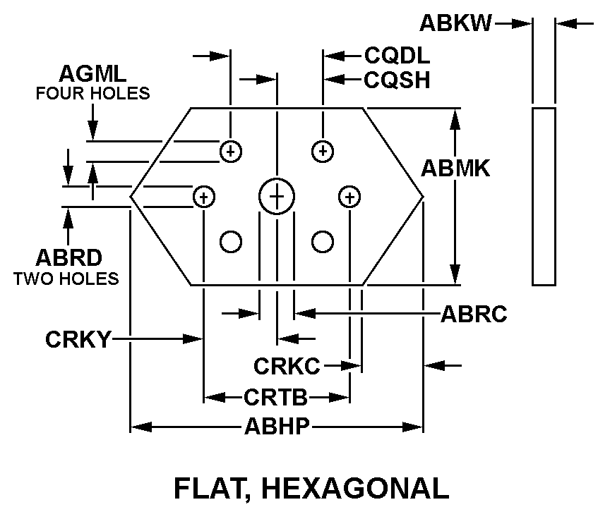 FLAT, HEXAGONAL style nsn 5970-01-628-7483