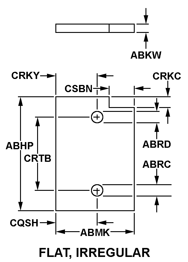 FLAT, IRREGULAR style nsn 5970-00-825-1264