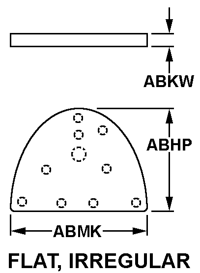 FLAT, IRREGULAR style nsn 5970-00-825-1264