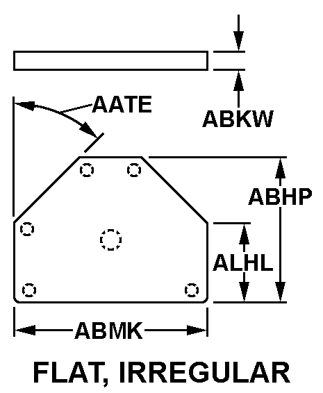 FLAT, IRREGULAR style nsn 5970-00-825-1264