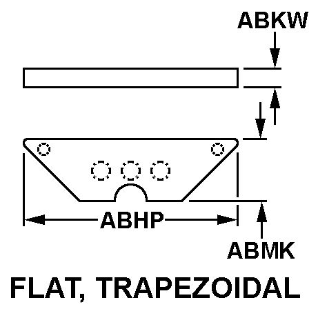 FLAT, TRAPEZOIDAL style nsn 5970-01-093-2102