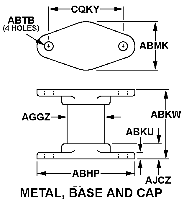 METAL, BASE AND CAP style nsn 5970-01-386-5066