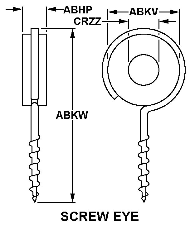 SCREW EYE style nsn 5970-00-284-9163