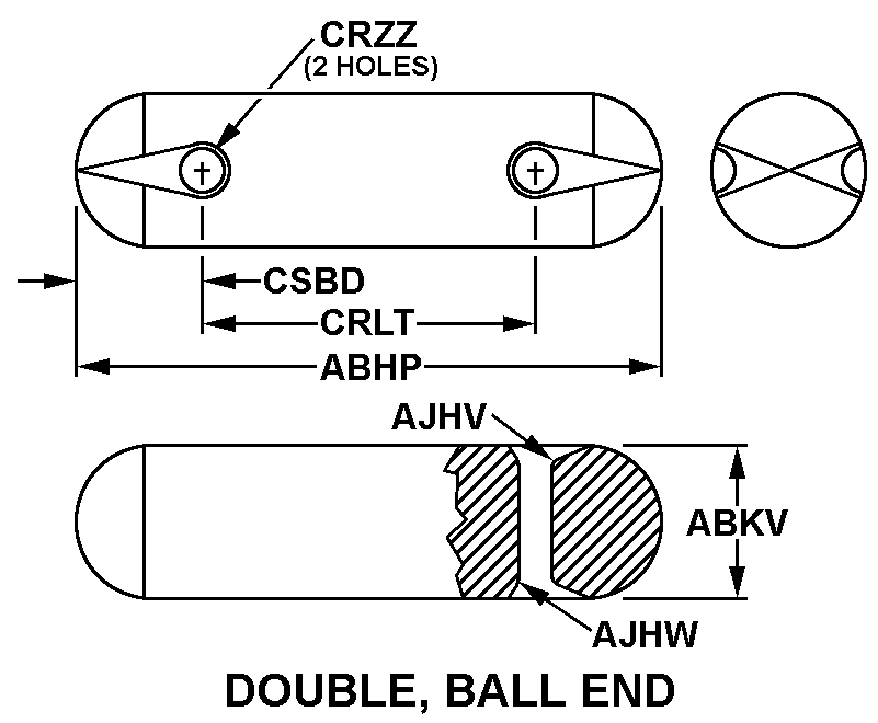 DOUBLE, BALL END style nsn 5970-00-296-5438