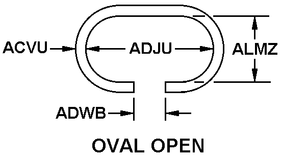 OVAL OPEN style nsn 5340-01-040-8622