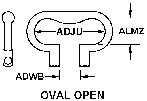 OVAL OPEN style nsn 5340-00-801-1503