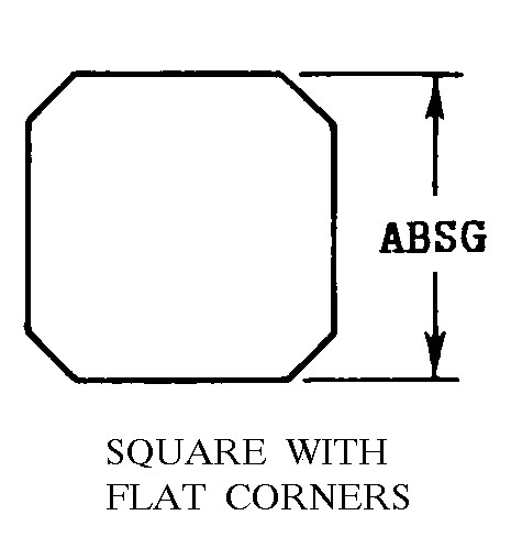 SQUARE WITH FLAT CORNERS style nsn 2540-00-736-6123