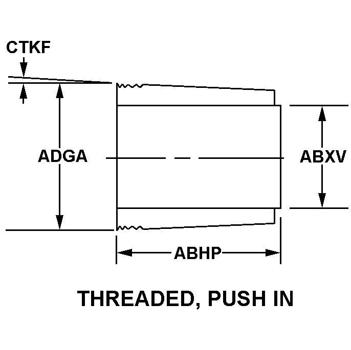 THREADED, PUSH IN style nsn 3110-01-209-4333