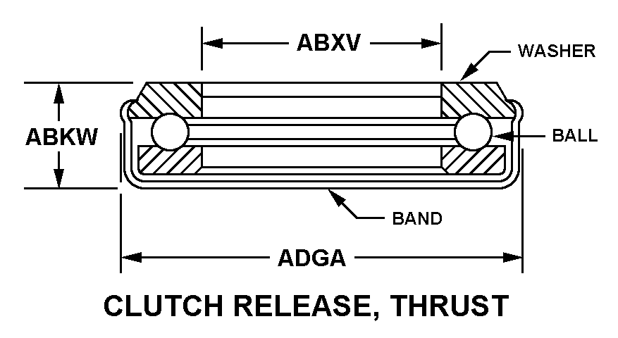 CLUTCH RELEASE, THRUST style nsn 3110-00-006-2477