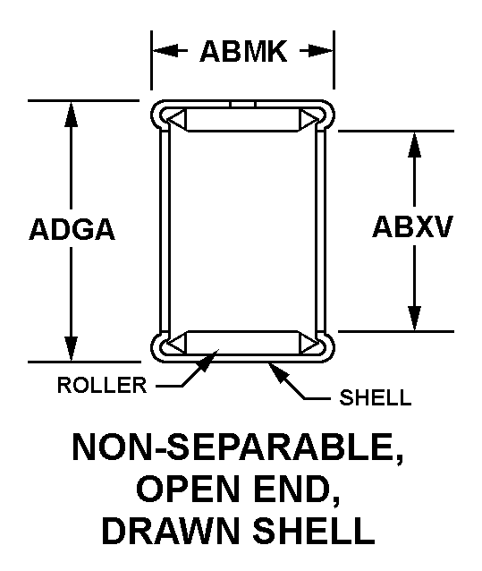 NON-SEPARABLE, OPEN END, DRAWN SHELL style nsn 3110-00-001-1937