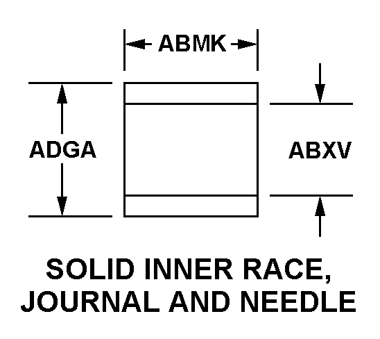 SOLID INNER RACE, JOURNAL AND NEEDLE style nsn 3110-00-491-0414